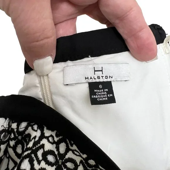 H by Halston women's off the shoulder eyelet lace dress size 6 - Picture 4 of 7